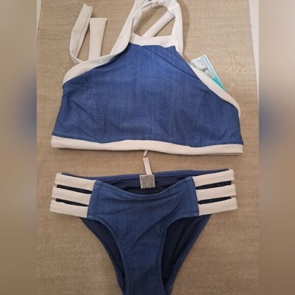 Seafolly Hipster Bikini Bottom Block Party Swim - Picture 5 of 7